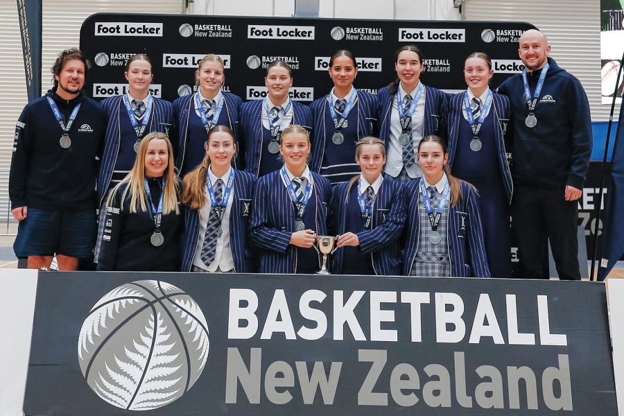 The St Andrew's College Girls’ Senior A basketball team, runners-up in New Zealand.