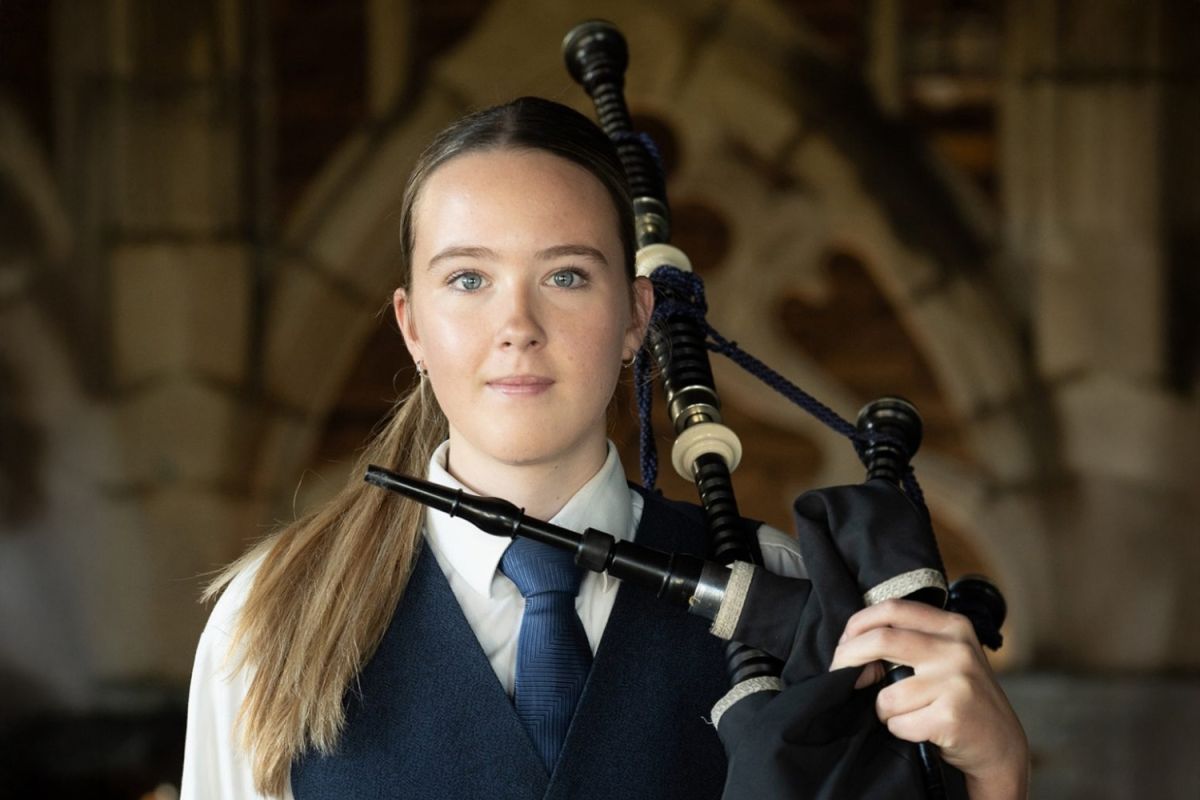 St Andrew's College student Maggie McConnochie in Scotland.