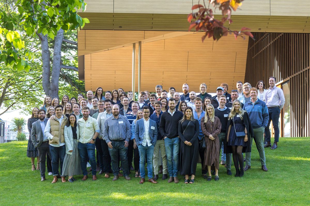 Old Collegians outside the Centennial Chapel during the 10 Years On Reunion