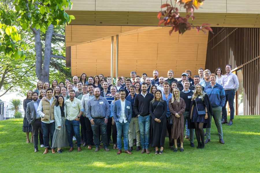 Old Collegians outside the Centennial Chapel during the 10 Years On Reunion