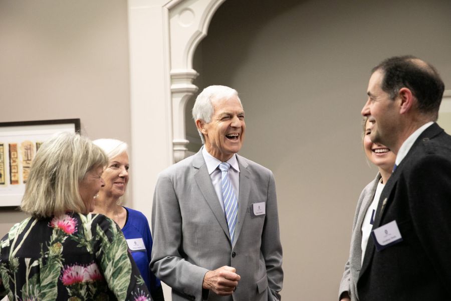 Group at Annual Dinner, including Past Rector Barry Maister and current Rector, Christine Leighton