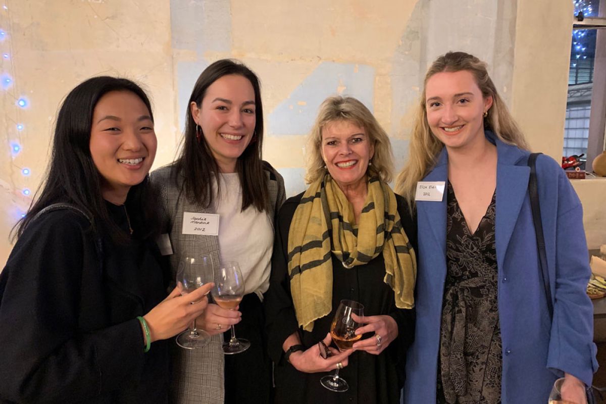 Old Collegians with Rector, Christine Leighton at the Auckland function