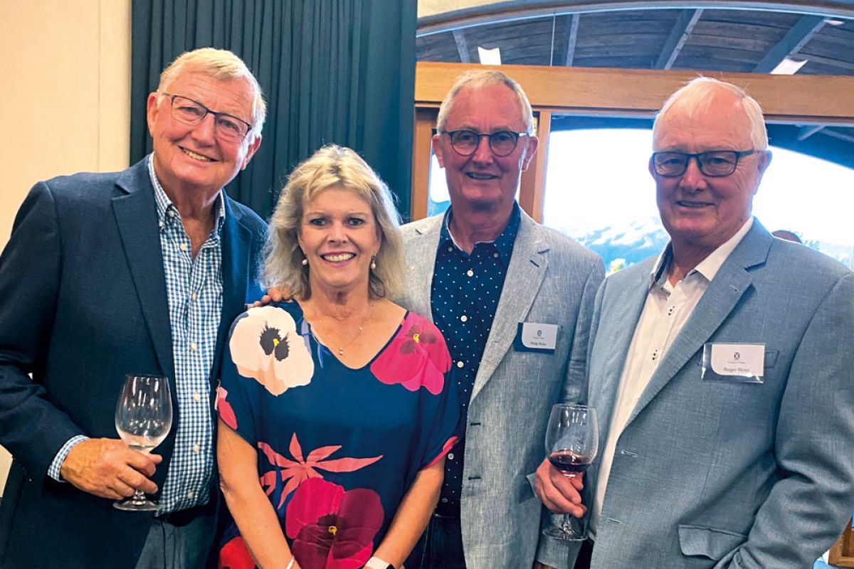 Old Collegians with Rector Christine Leighton at the Blenheim regional event