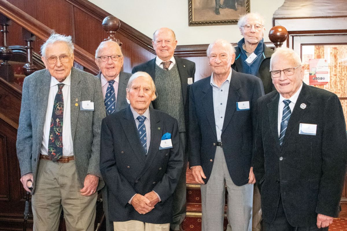 Old Collegians inside Strowan House for Gentlemen's Luncheon
