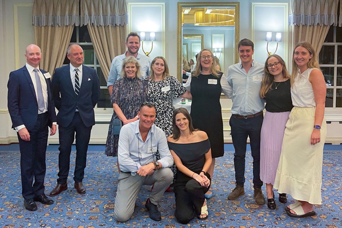 Old Collegians with Rector Christine Leighton at the London function