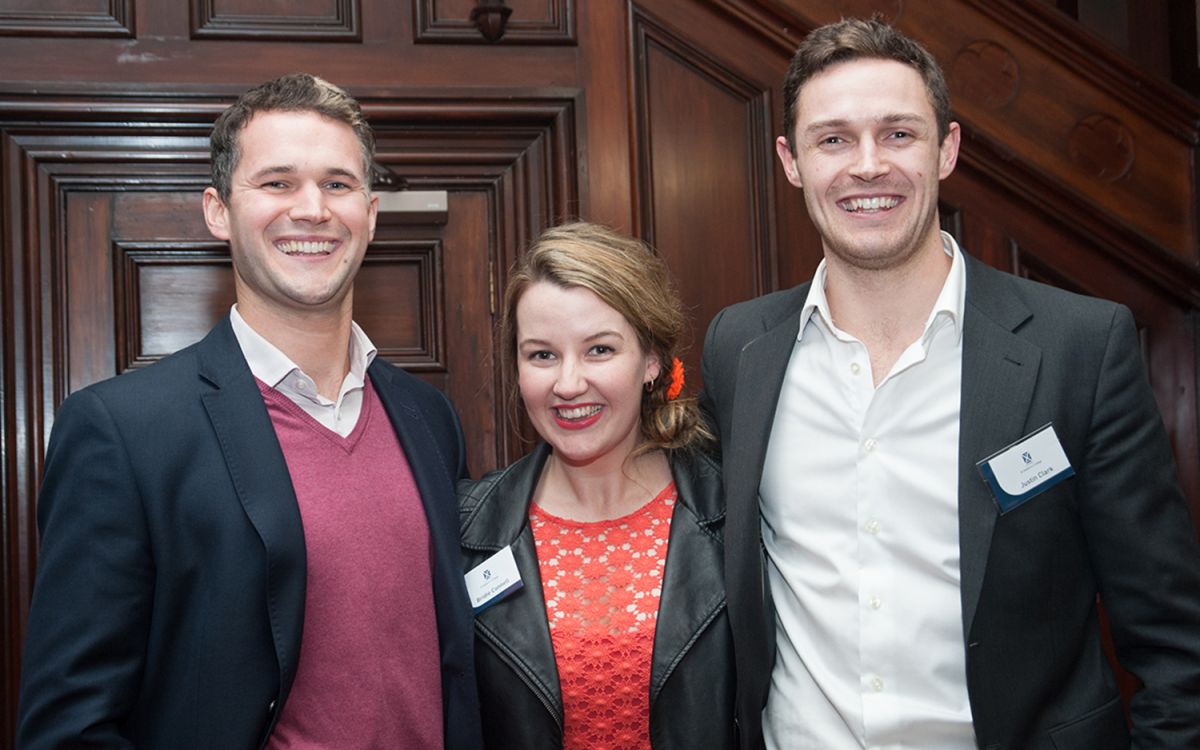 Three Old Collegians at the Past Heads of College Function
