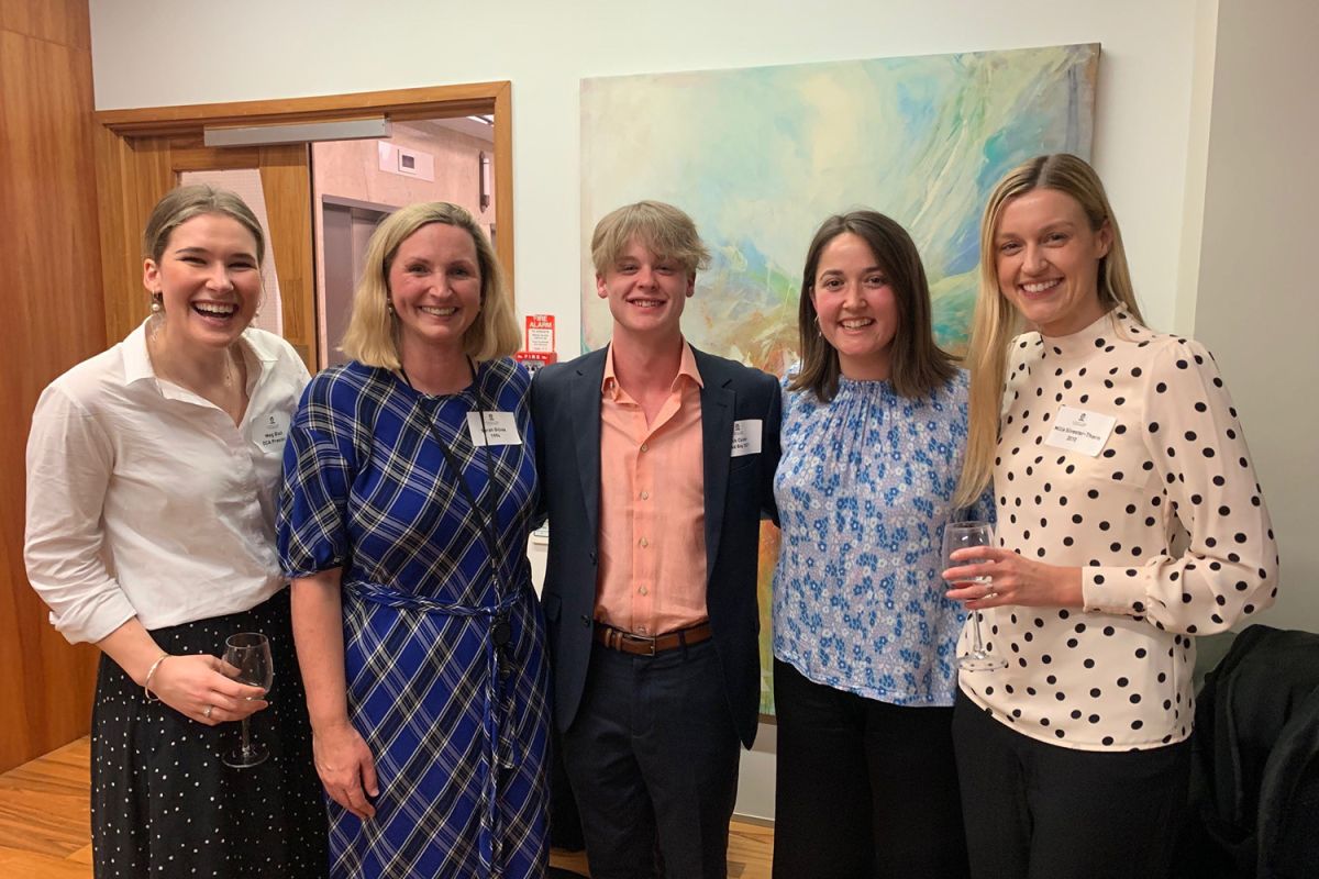 Five Old Collegians at the Wellington function