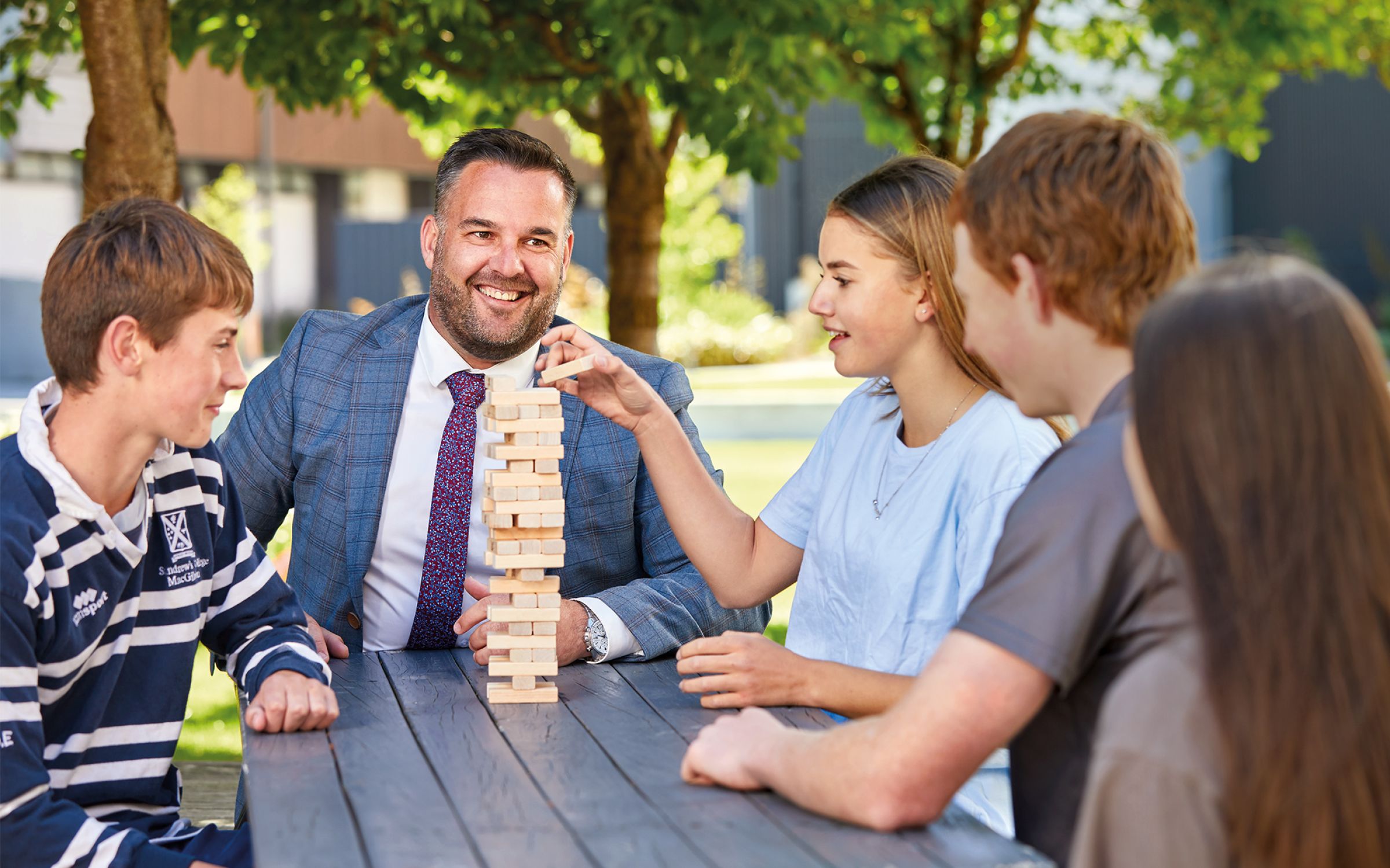 Director of Boarding with students.