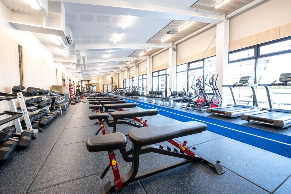 StACFit interior with fitness equipment