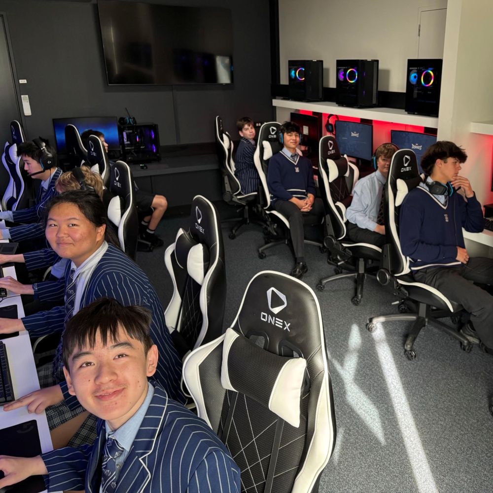 St Andrew's College students using the Esports room.