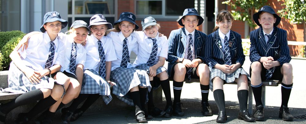 Group of Preparatory School students sitting