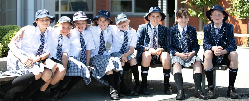Group of Preparatory School students sitting