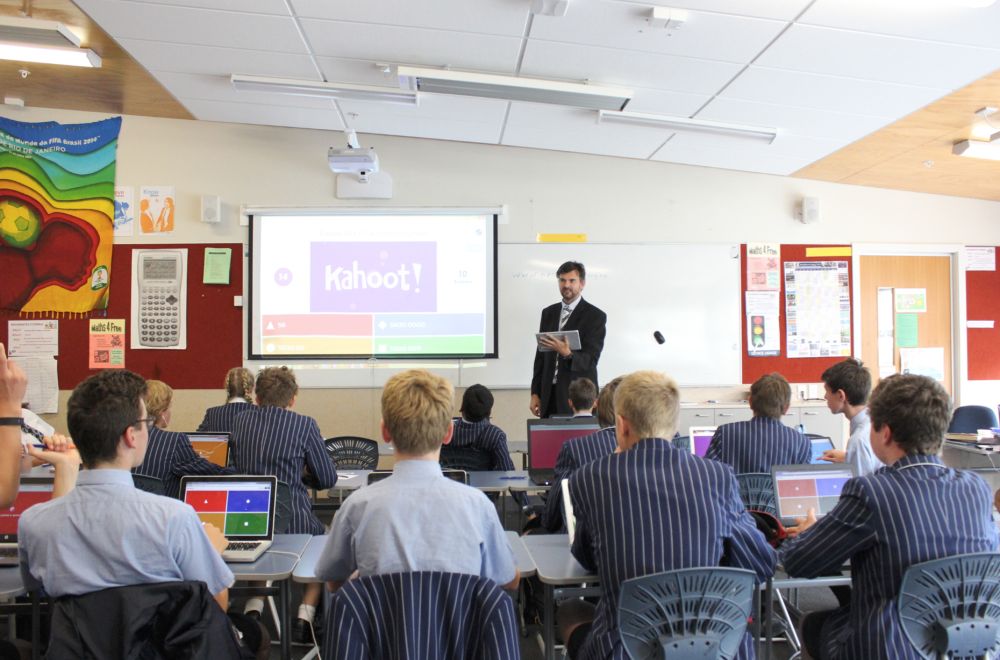 Classroom with teacher and students
