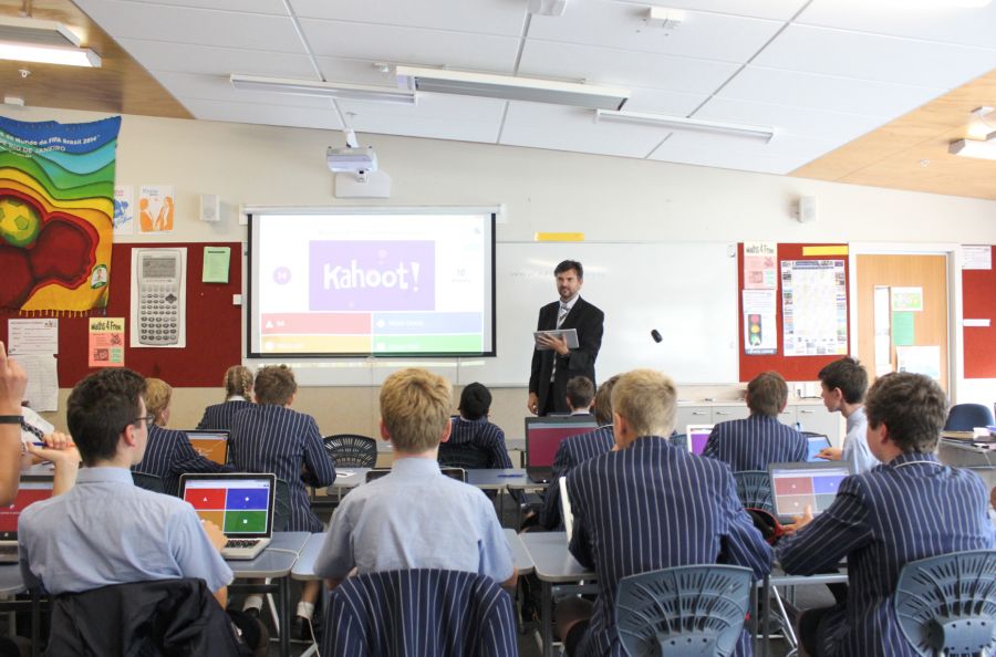 Classroom with teacher and students