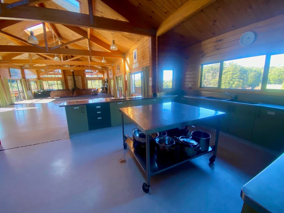 Castle Hill lodge interior lounge area and kitchen