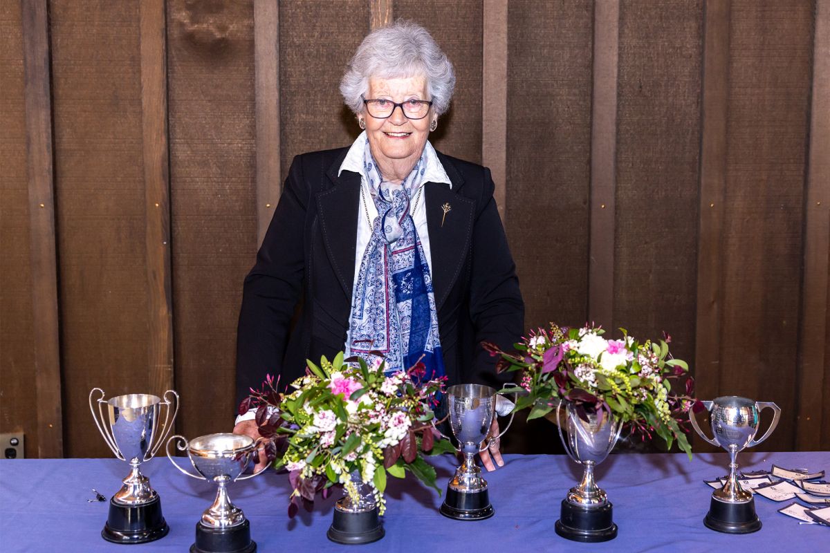 Ladies' Circle member before a meeting.