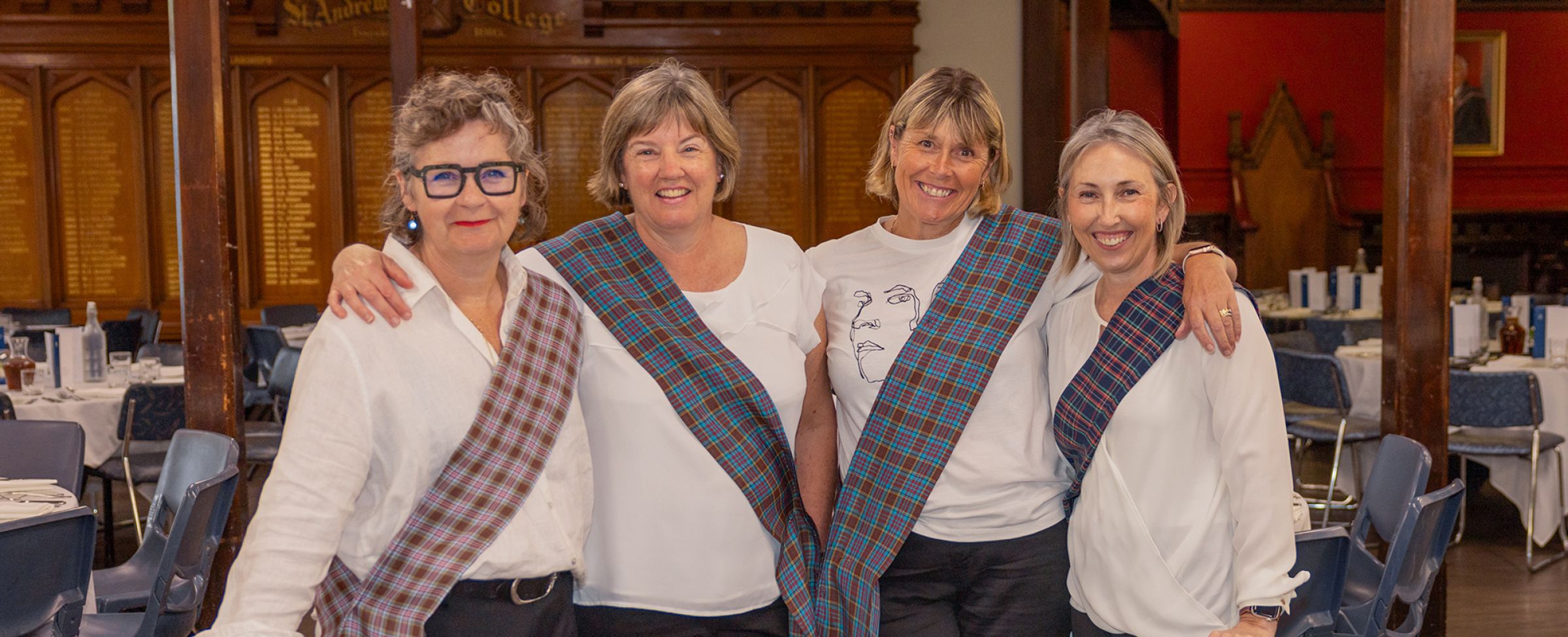 A group of volunteers at the Boarders Dinner.