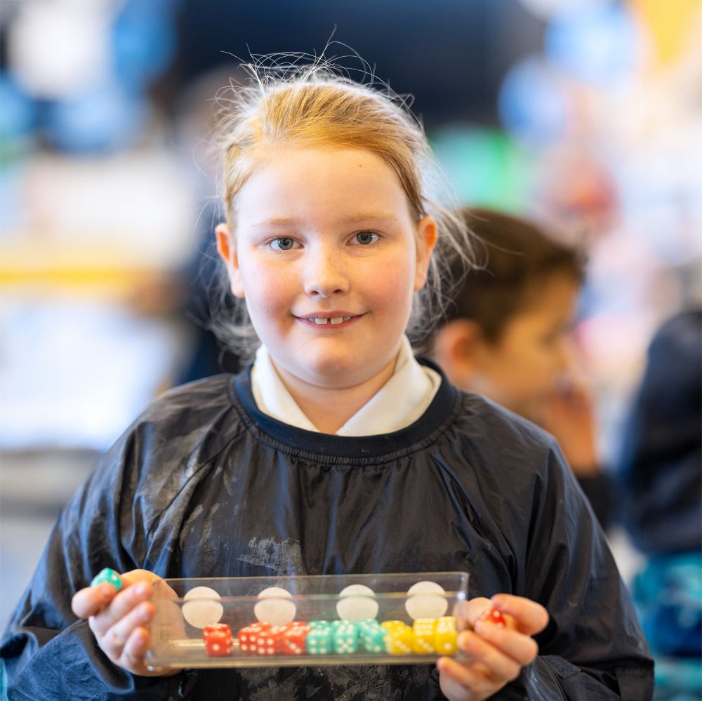 Preparatory student in the art classroom.