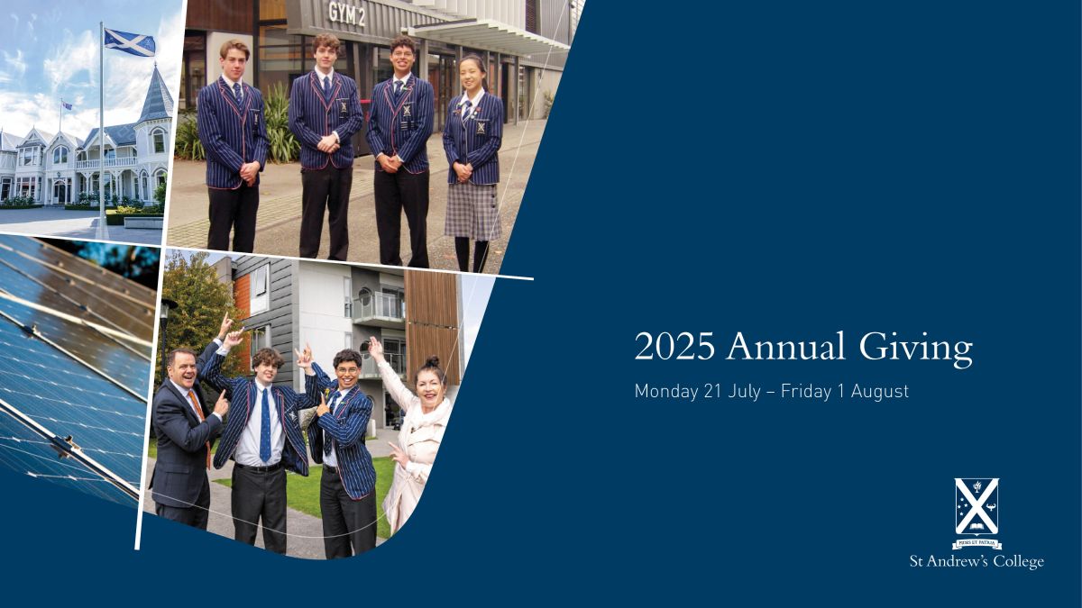 2025 annual giving video thumbnail with photos of students and solar panels