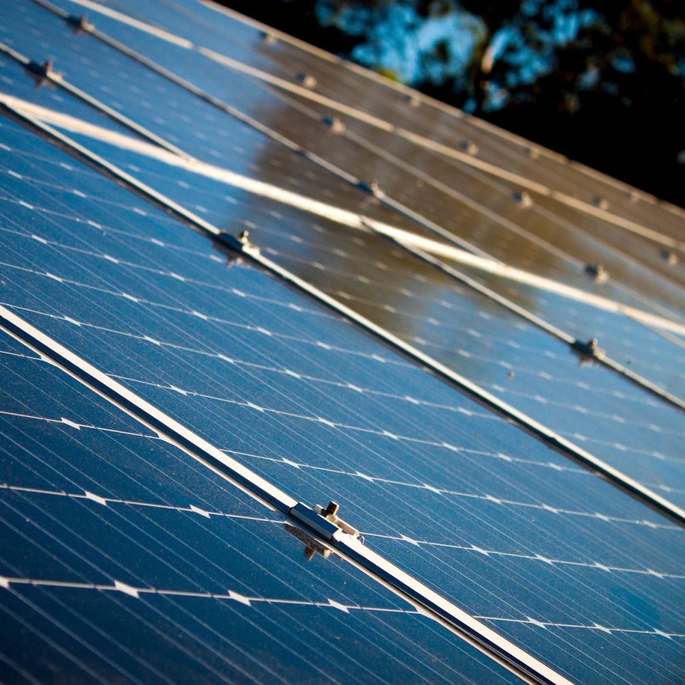 solar panels on roof