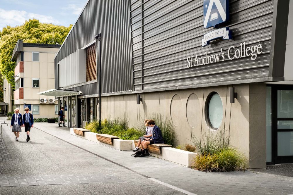 Students walking through the campus near Gym 2