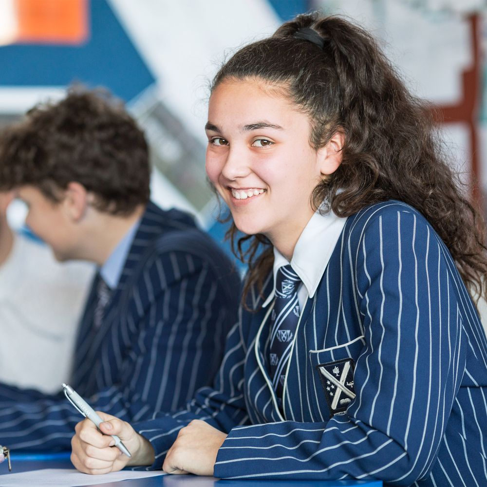 Students in a classroom.