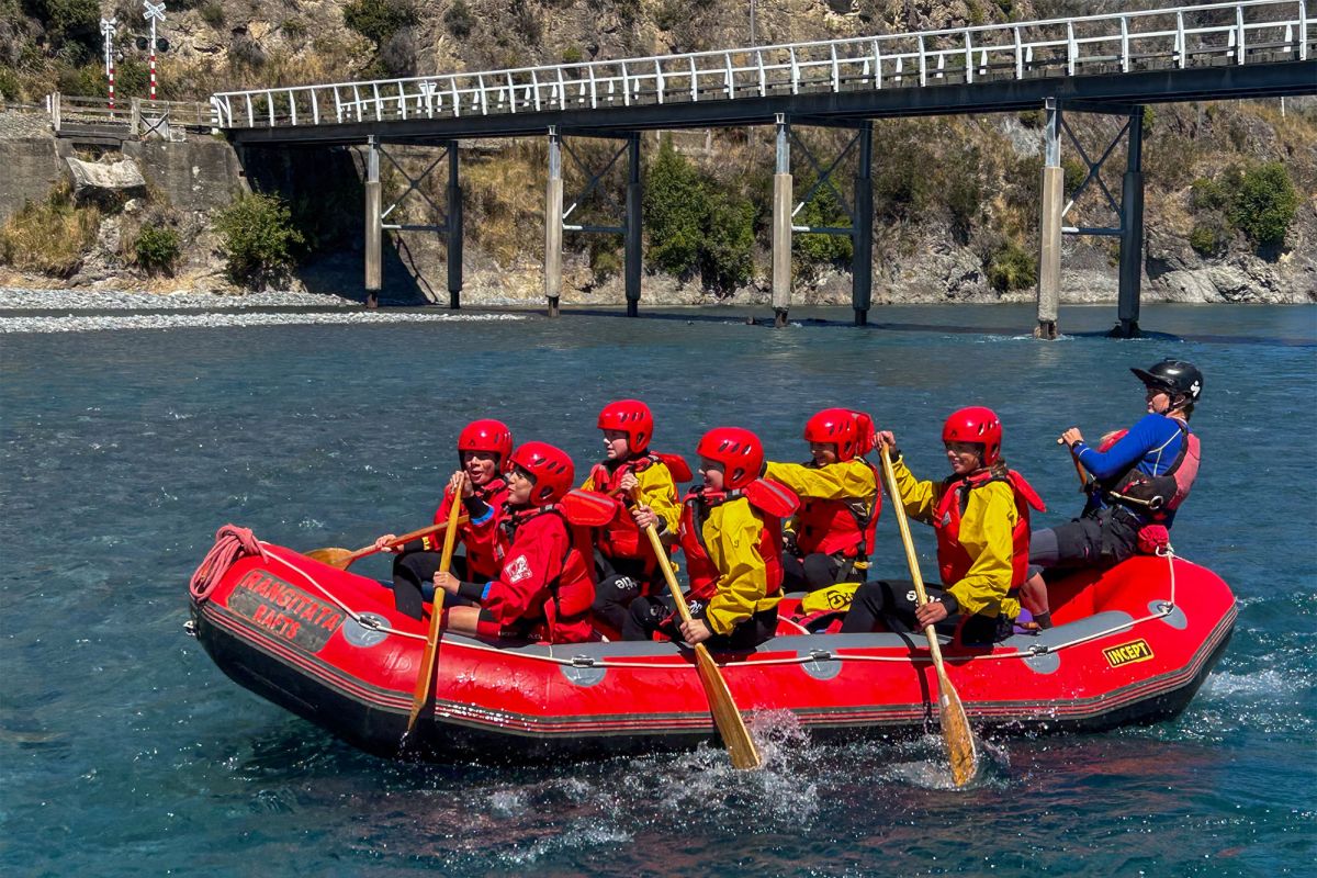 Students on camp at Castle Hill.