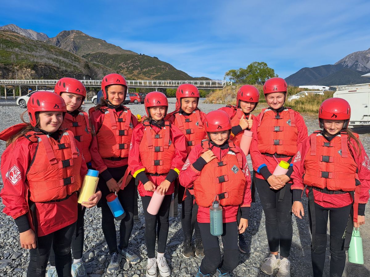 St Andrew's College students on camp at Kura Tawhiti Castle Hill.