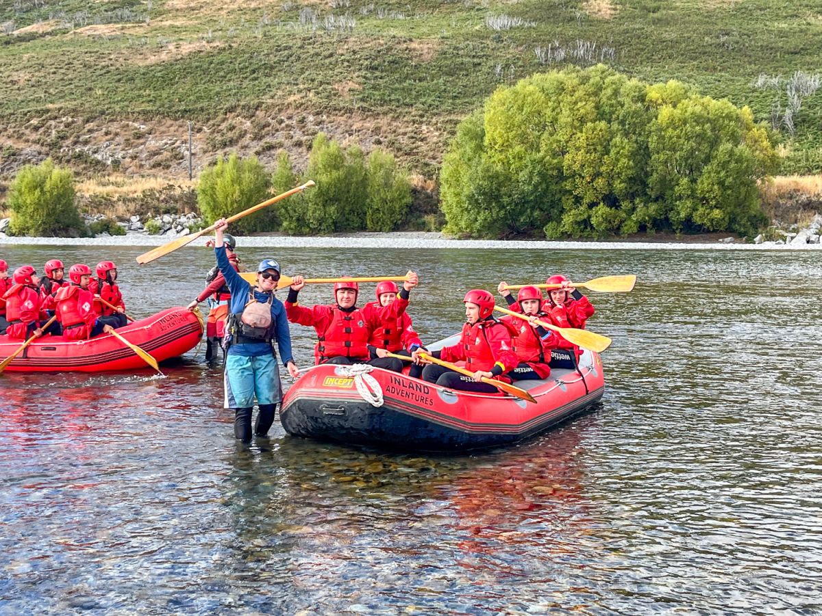 St Andrew's College students on camp at Kura Tawhiti Castle Hill.