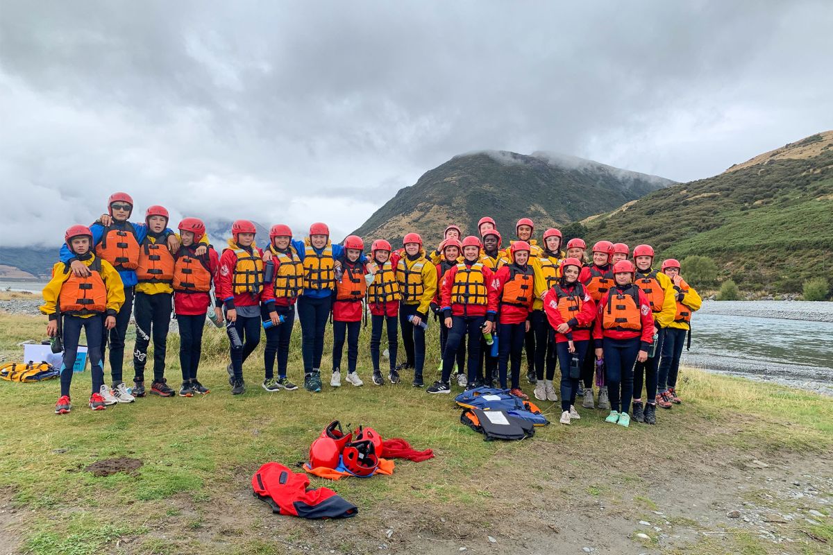Students on camp at Castle Hill.