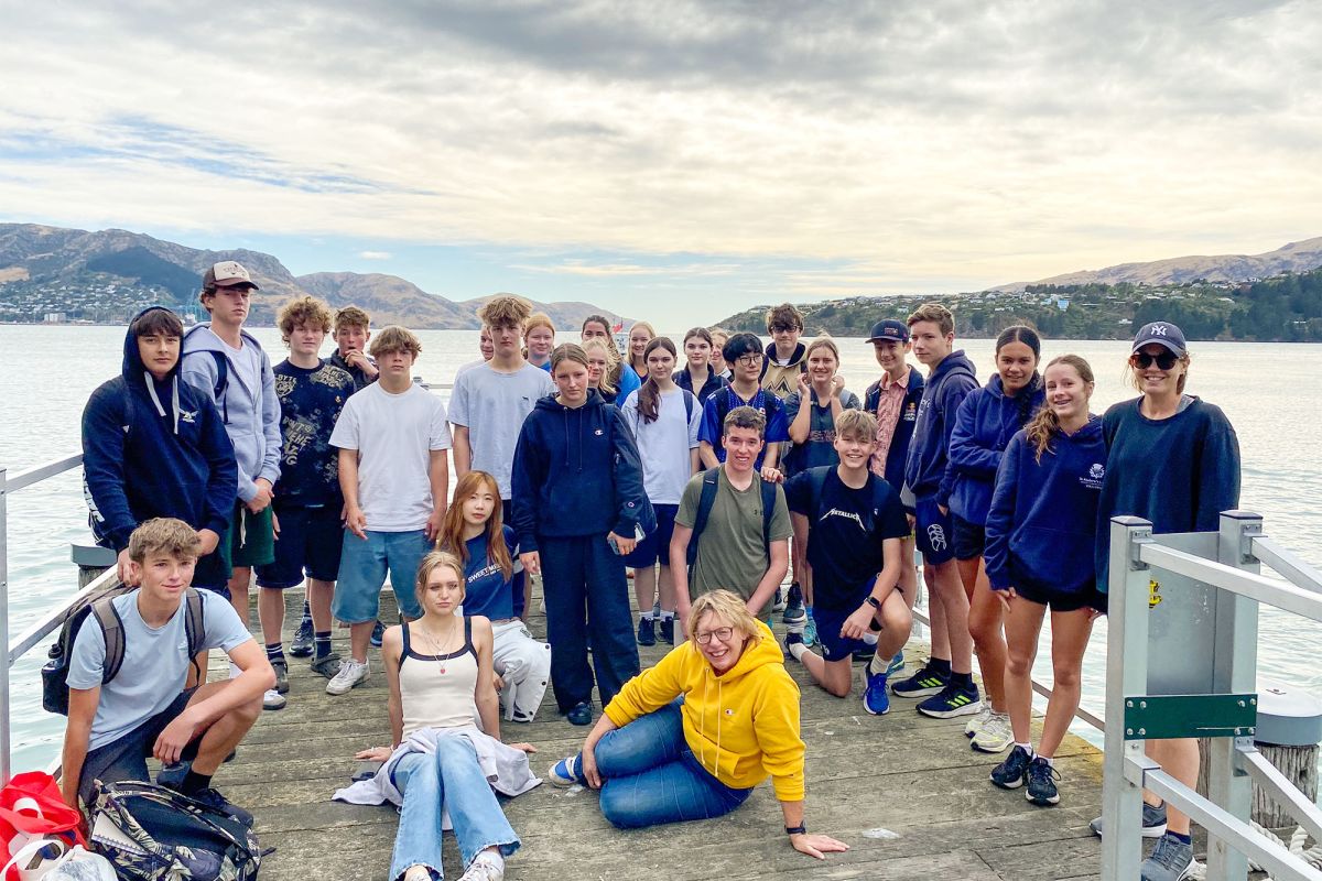 Art class trip to Ōtamahua Quail Island, Canterbury.