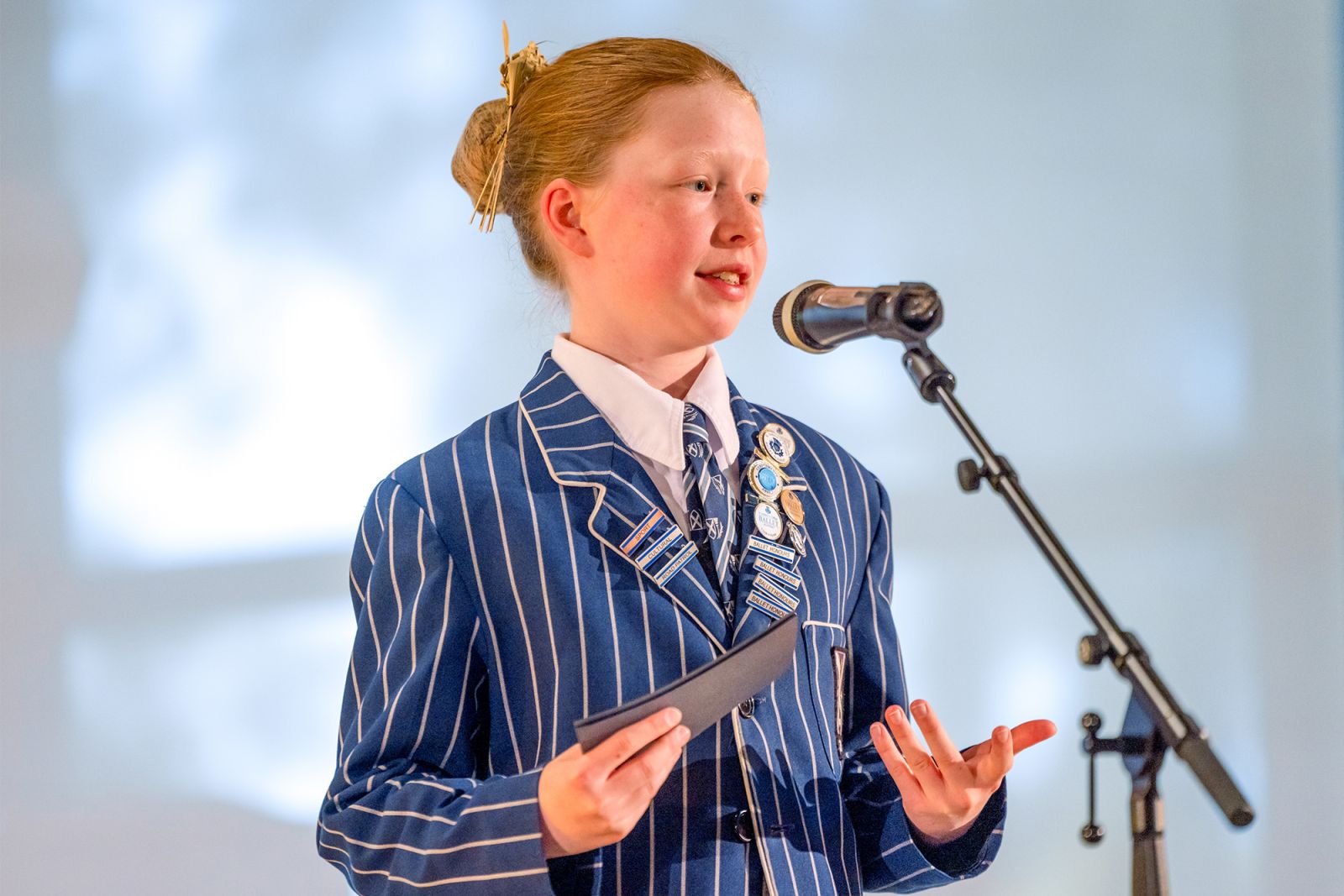 Preparatory speech in the Centennial Chapel