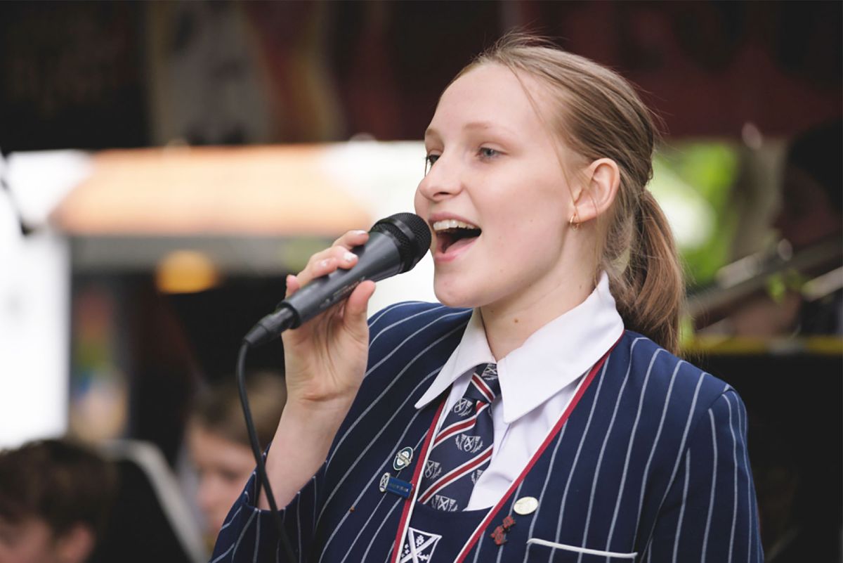 Singing at the Big Band Festival