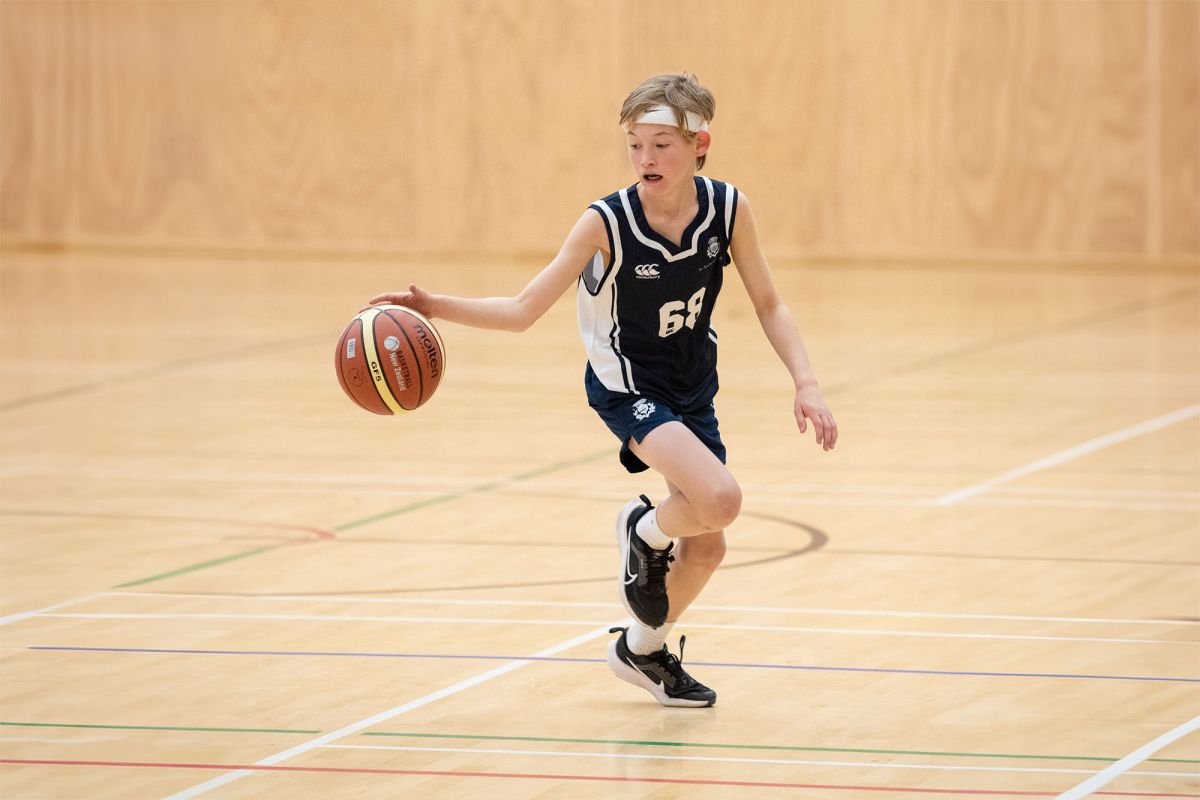 Preparatory boys basketball game.