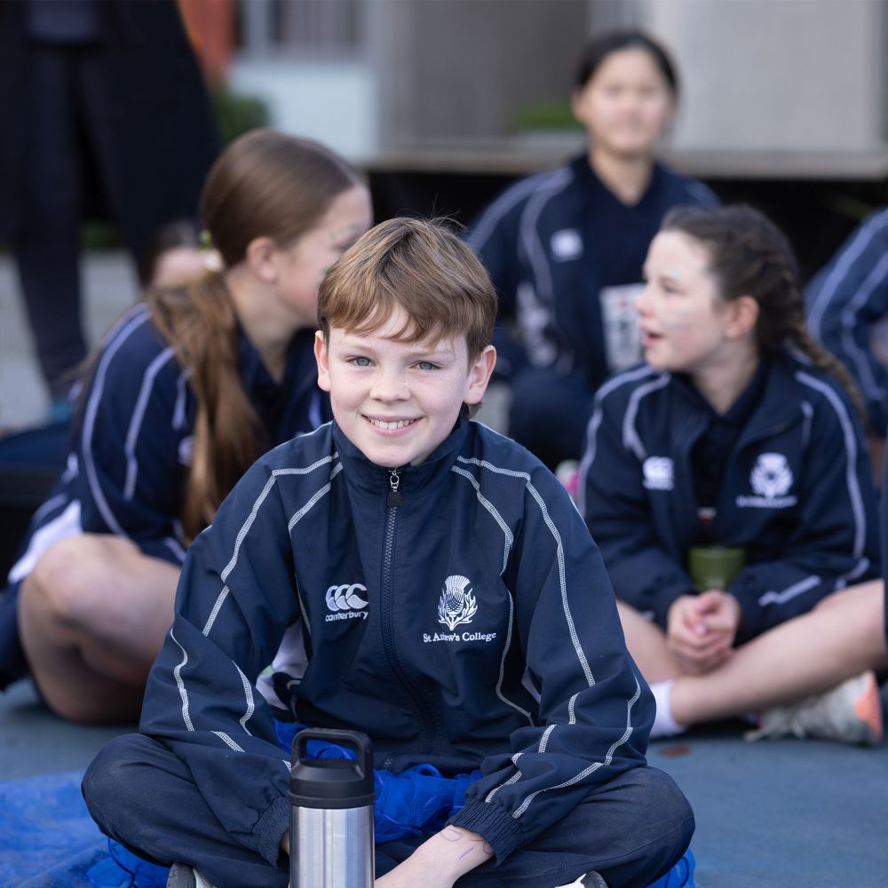 Preparatory students doing PE.