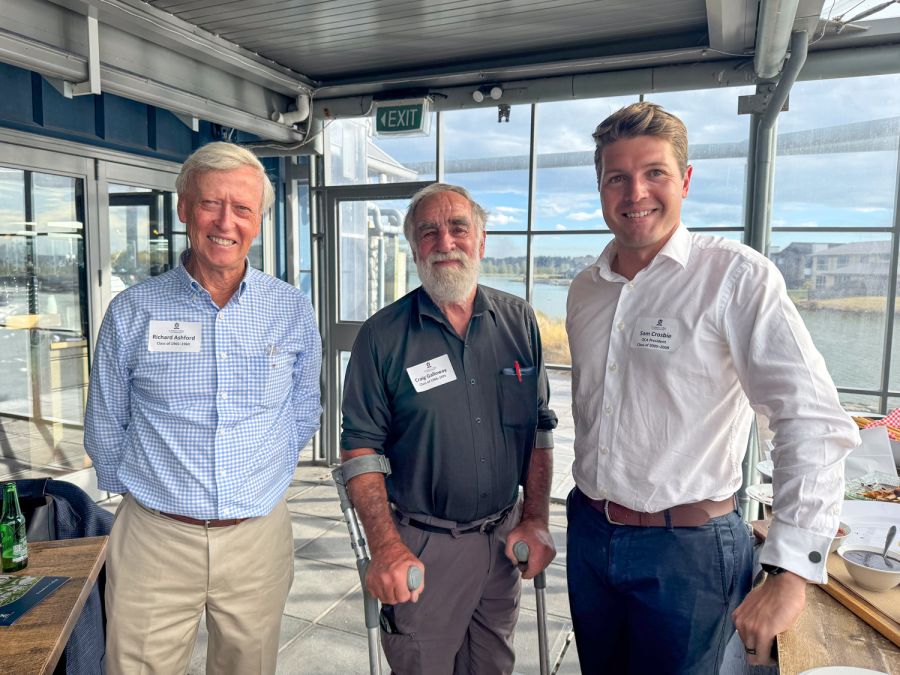 Richard Ashford (OC 1969), Craig Galloway (OC 1970) and OCA President, Sam Crosbie (OC 2009)