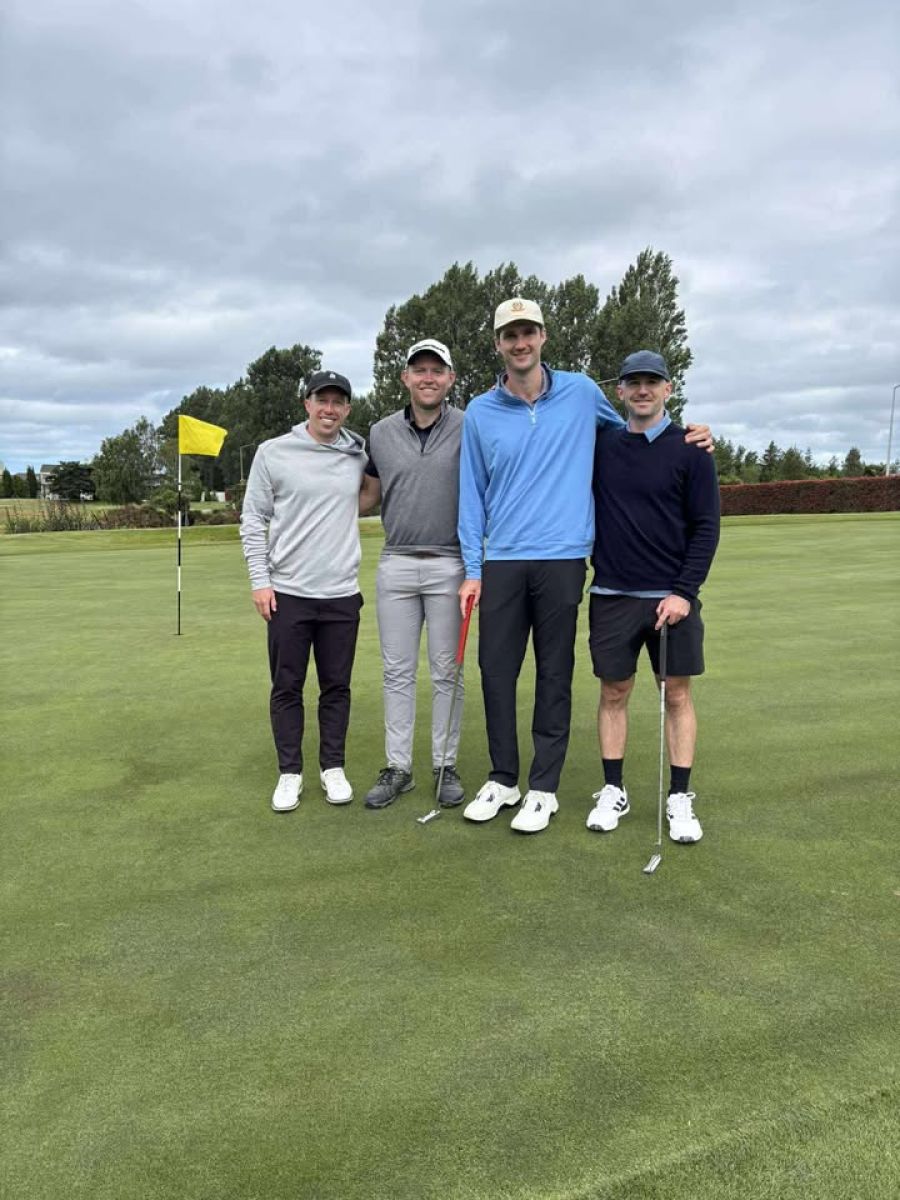 Leo Carter (OC 2012), Michael Davidson (OC 2010), Henry Shipley (OC 2014) and Myran Moore (OC 2012)