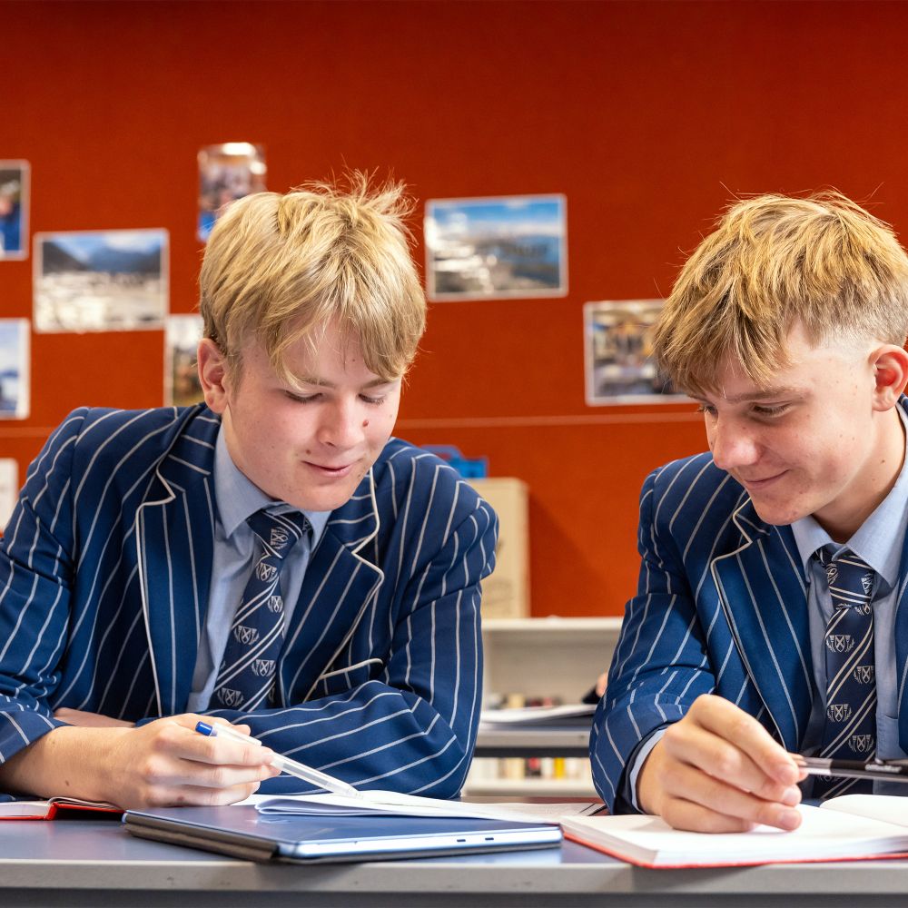 Middle School students in class.