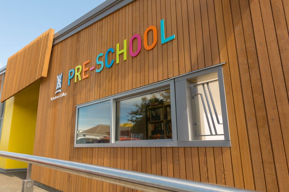 Exterior of the pre-school building.