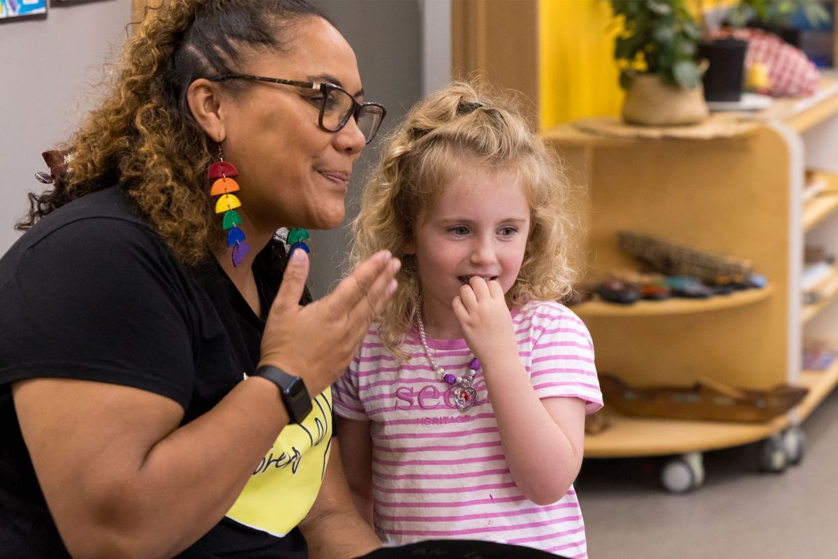 Pre-school music lesson.