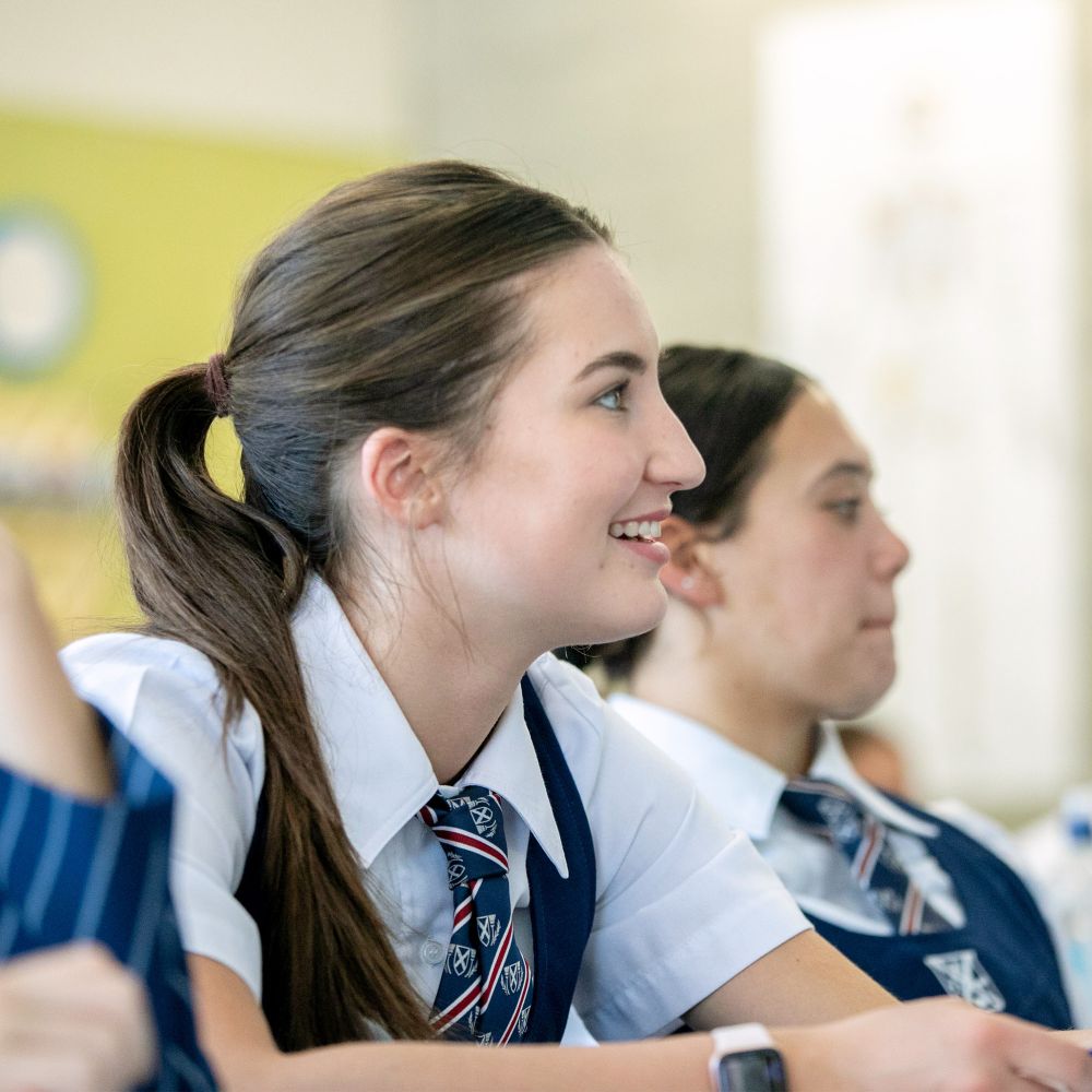 Senior College students in class.