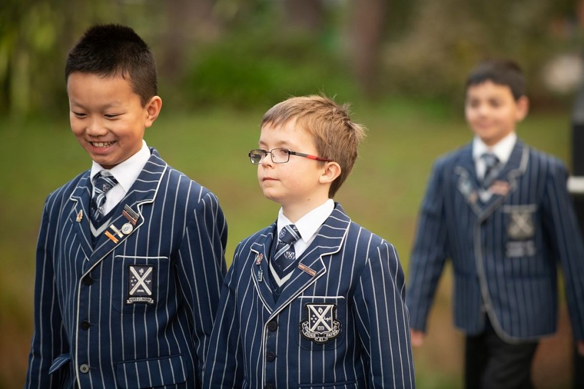 Students walking