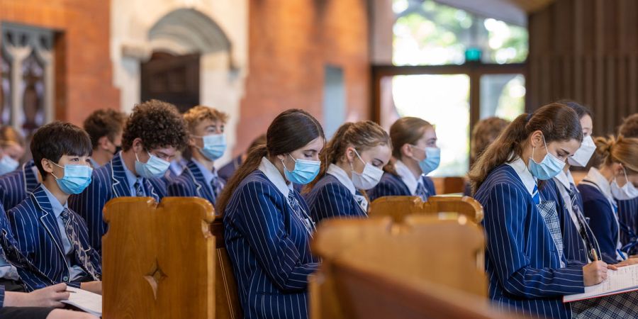 students in assembly