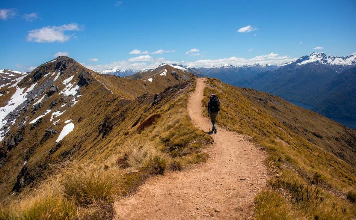 solo hiking in the mountains