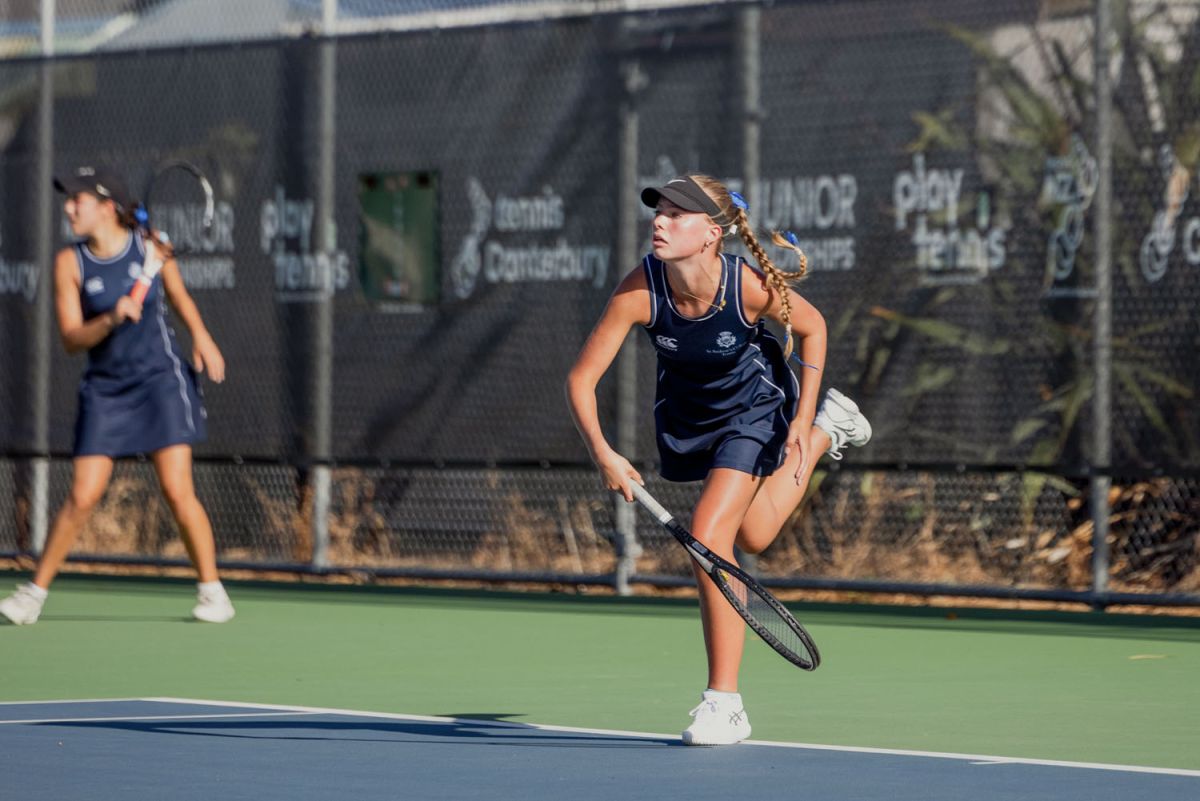 tennis player serving