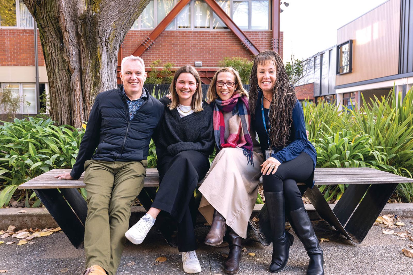 St Andrew's College Head of Guidance Tom Matthews, youth worker Mikeely Jones, Phychologist Kate Scott and counsellor Tarina Stephens.