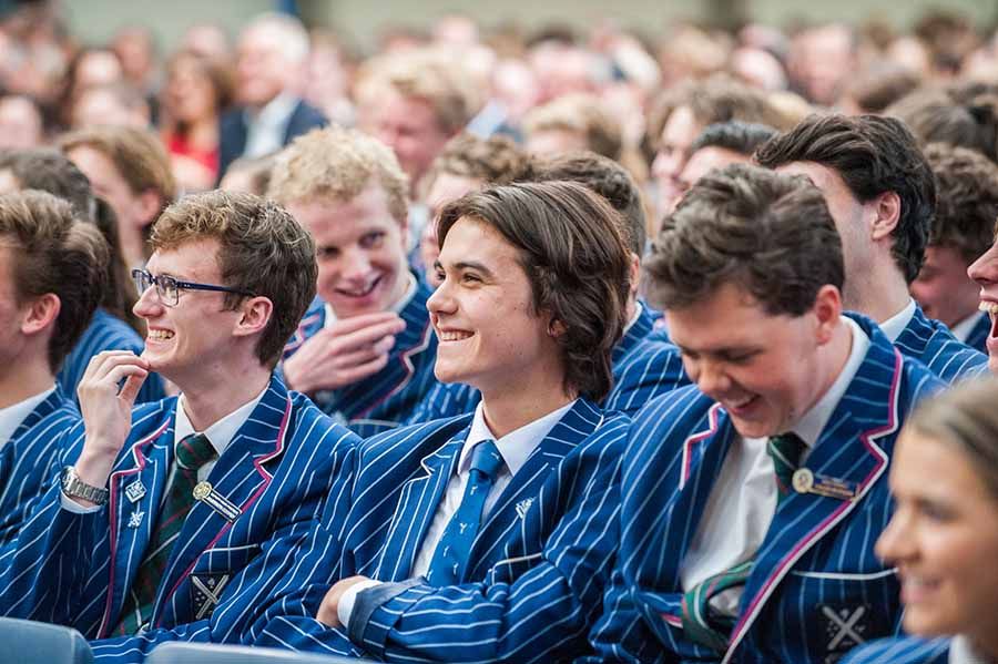 Students at a leavers assembly